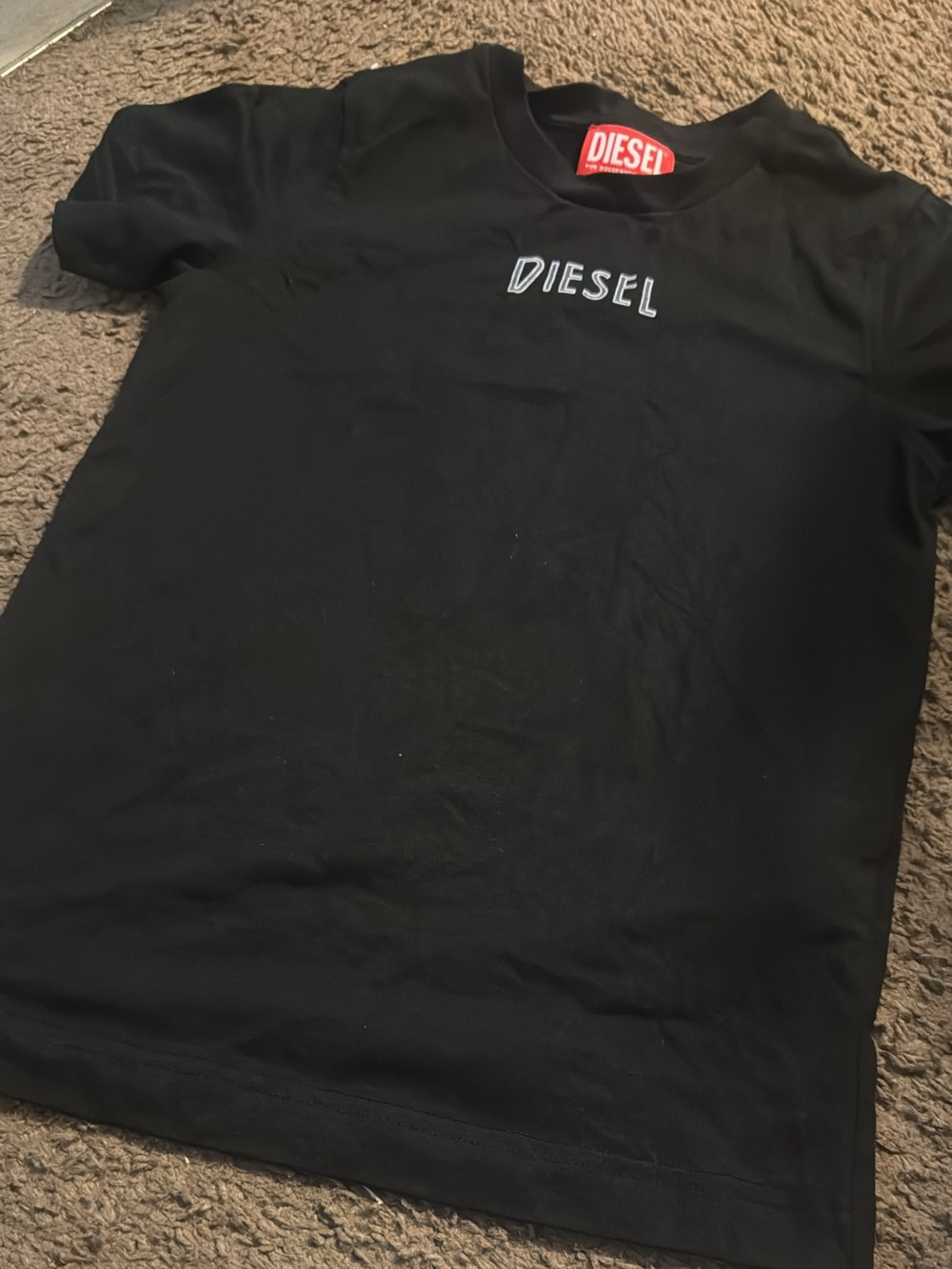 Diesel Black T-shirt with White Logo